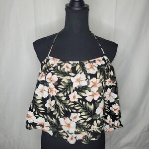 Volcom Halter Cami Top Floral Print Size L